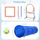 Prekážková dráha do záhrady, slalomové tyče, tunel, skok cez obruč, sada na cvičenie agility