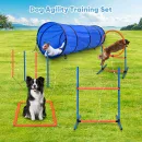 Prekážková dráha do záhrady, slalomové tyče, tunel, skok cez obruč, sada na cvičenie agility